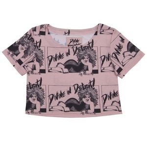 Cute Pink “Divine in Detroit!” Crop Top